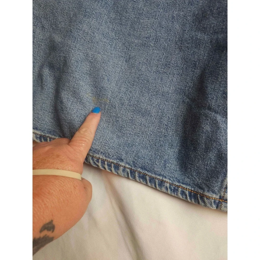 Levis 950 Relaxed Fit Denim Shorts Womens 16 Blue High Rise Made in USA Vintage